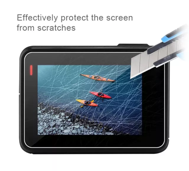 Protection d'écran en verre trempé pour appareil photo LCD Silver Go Pro Hero 7 objectifs 3