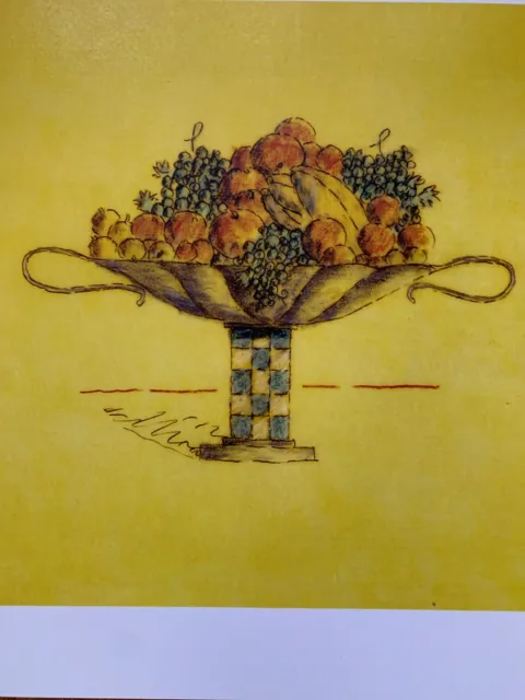 Michael Graves Still Life Yellow Trace Paper With Color Croute Bowl Print