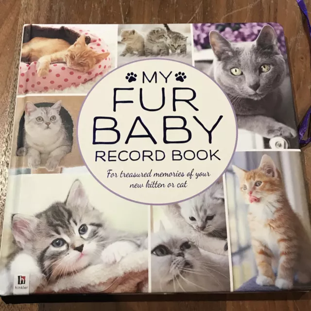 Kitten Cat Record BOOK Album Photos Memories Pet Keepsake Hardcover Foam Rare