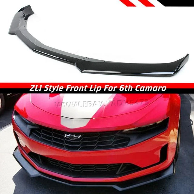 Fits 16-22 Chevy Camaro 1LE Style Front Bumper Lip Splitter Spoiler Glossy Black