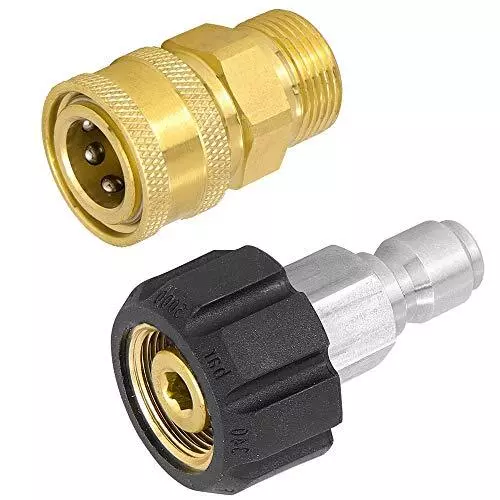 JINXIAN High Pressure Washer Adapter Quick Disconnect Kit M22 Male and Female