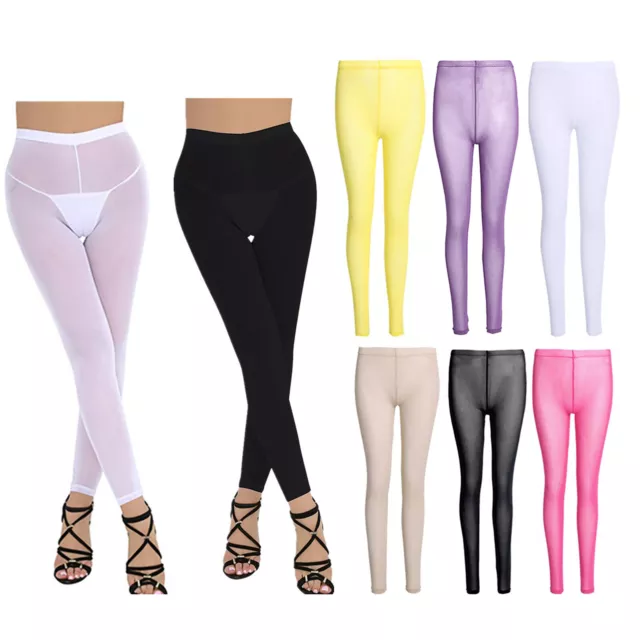 US SEXY WOMEN Lingerie Sheer Mesh See-through Pants Tight Leggings Yoga  Trousers $5.25 - PicClick