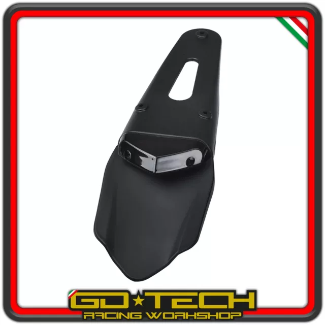 PORTATARGA MOTO ENDURO FANALE STOP POSTERIORE LED MOTARD CROSS Nero UNIVERSALE 2