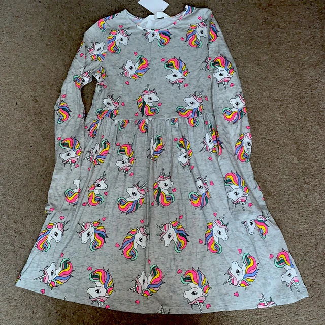 Bnwt H&M Girls / Unicorn Dress Age 8-9 -10 Years Next Season