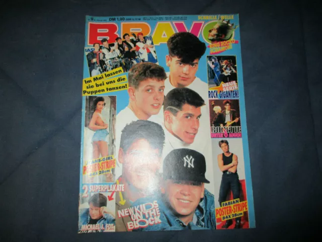 Bravo 22.2.1990 9/90 mit Michael J. Fox Poster Heft komplett