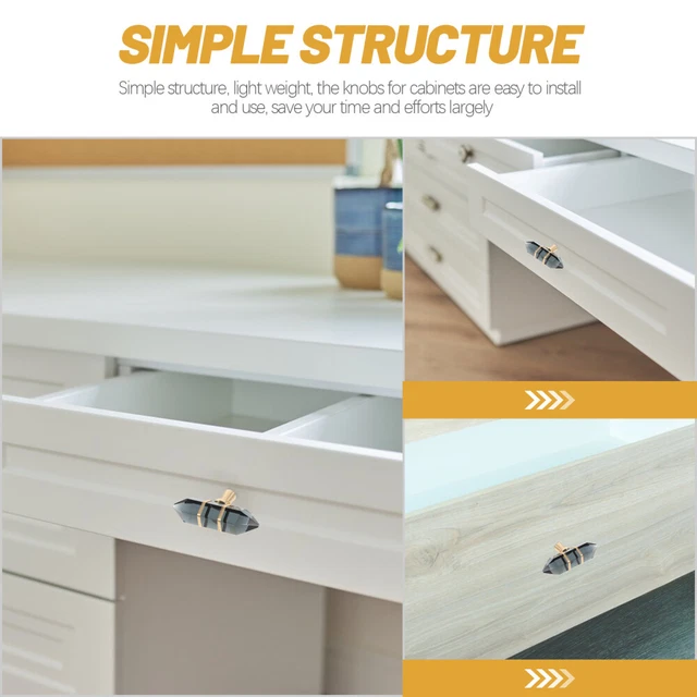 4 Pcs Poignées D'armoire En Cristal Boutons De Commode À Tiroirs Porte