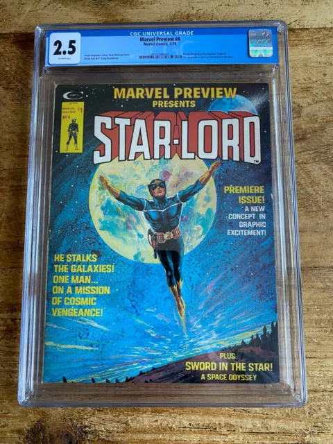 Marvel Preview #4 Marvel Comics 1976 CGC 2.5  Origin & 1st App of Star-Lord