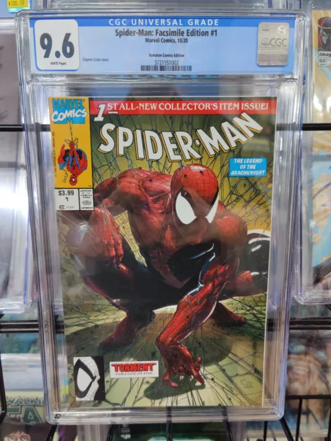 Spider-Man Facsimile Edition #1 (2020) - Cgc Grade 9.6 - Scorpion Crain Variant!
