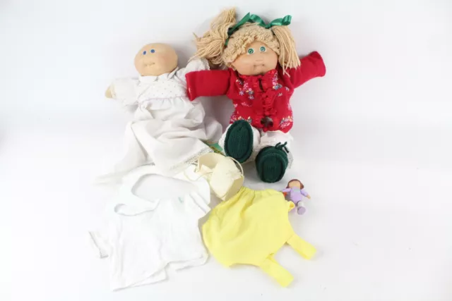 Cabbage Patch Kids Vintage Inc Preemie, Outfits, Certificate, Mini Doll x 3