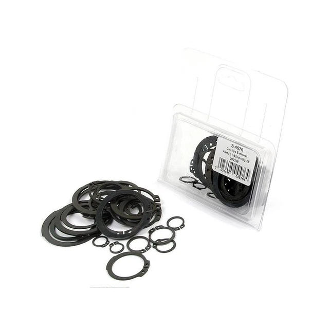 S.4576 External Snap Ring - Assortment, 26 pcs. Agripak. (Din 471)