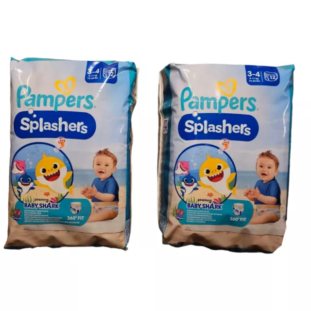 Pampers Bébé les Couches Pour L'Eau Splashers, Taille 3-4/6-11 KG, 48 Pièce