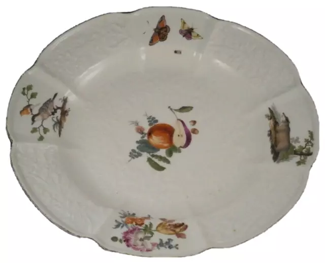 Antique 18thC Meissen Porcelain Different Designs Plate 1750 Porzellan Teller