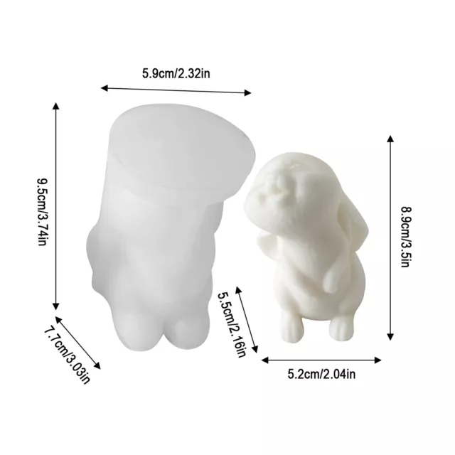 Hasenform Silikon Osterhase Form Fondant Kuchen Dekorieren 3D Seifenform 3