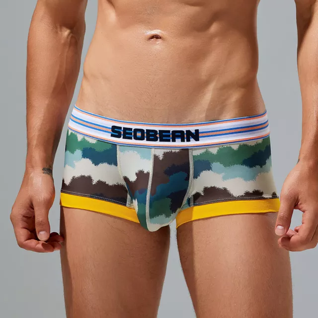Seobean Nuevo Calzoncillo Boxer Colorido Sexy Para Hombre Ropa Interior Shorts