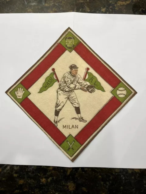 1914 B18 Blanket Clyde Milan Washington Senators Green Pennants Bases variation 1914 B18 Blanket Clyde Milan Washington Senators Green Pennants Bases variation