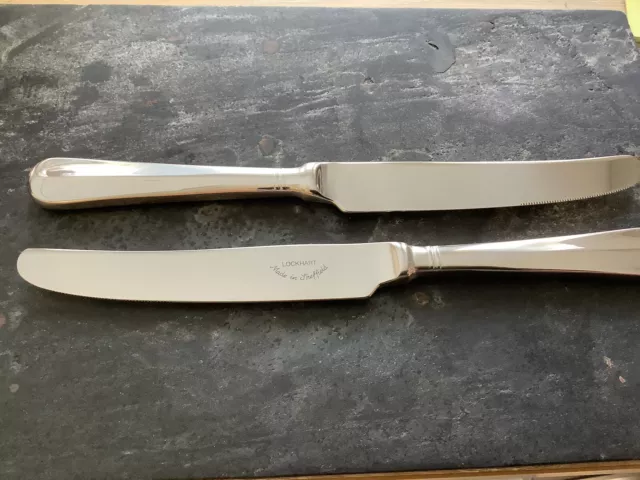 Rattail Pattern Sheffield Dinner Knives x 12, Stainless Steel 18/10