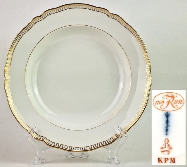 KPM Porcellana Piatto 1763 – 1913 Friedrix Rex Jubiläumsmarke De Oro Cor P913