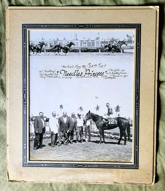 horse racing GULFSTREAM RACE TRACK original vintage 1963 "NEEDLES PRINCESS"