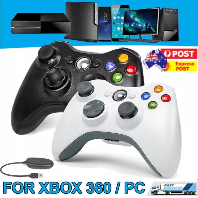 Wired Wireless Game Controller Gamepad for Microsoft XBOX 360 & PC WIN 7 8 10