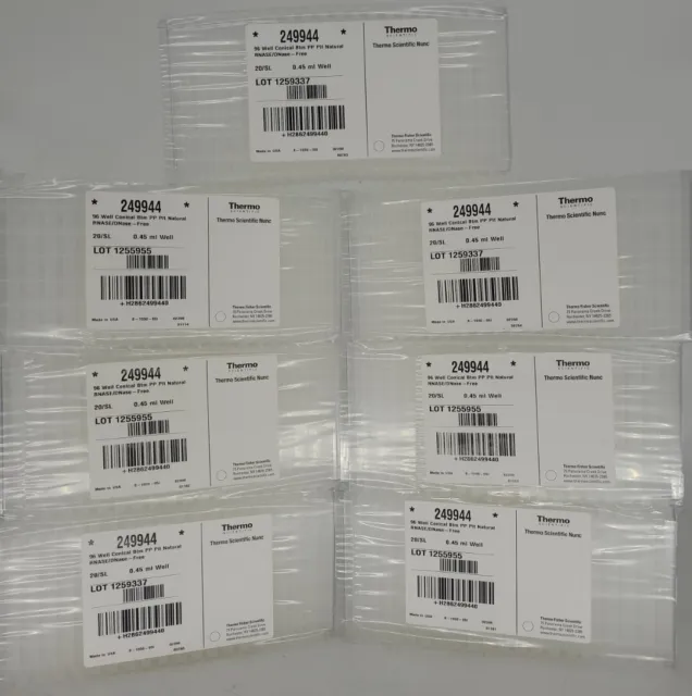 Lot Of 140- Thermo Scientific 0.45mL Nunc Storage Microplates 96-Well 249944