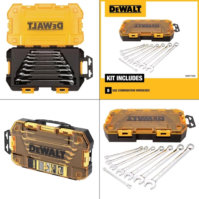 SAE COMBINATION WRENCH Set (8piece) Dewalt Case With Tray Internal