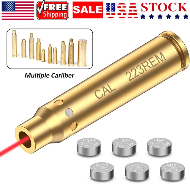 LASER BORESIGHTER BORE Sight Kit Red Green Dot Laser Cartridge Battery