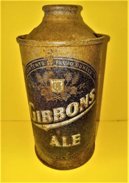 Off grade Gibbons Ale Cone Top  Beer Can.