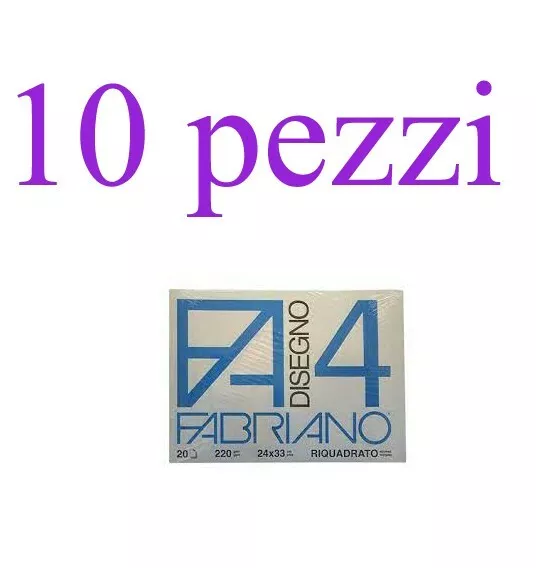ALBUM DA DISEGNO Liscio Riquadrato F4 Fabriano 24X33 cm CONFEZIONE DA 10  ALBUM EUR 36,00 - PicClick IT