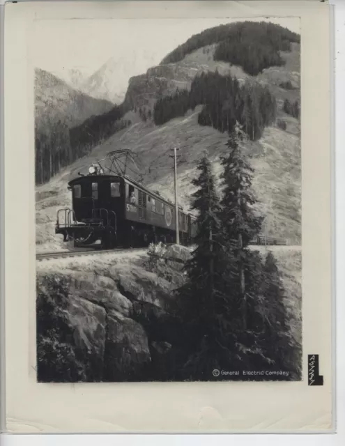 Genberal Electric Original Photo Electric Vintage 8X10 Inch Railroad 1929