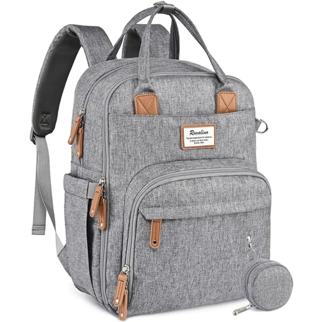 RUVALINO Diaper Bag Backpack, Multifunction Travel Back Pack Maternity Baby