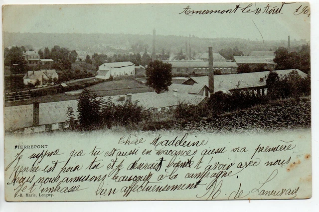 PIERREPONT - Meurthe et Moselle - CPA 54 - Vue sur les usines