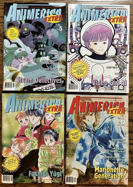 ANIMERICA EXTRA ANIME Manga Magazine Lot Vol 3 #5 7 9 12 Viz Comm 2000 ...