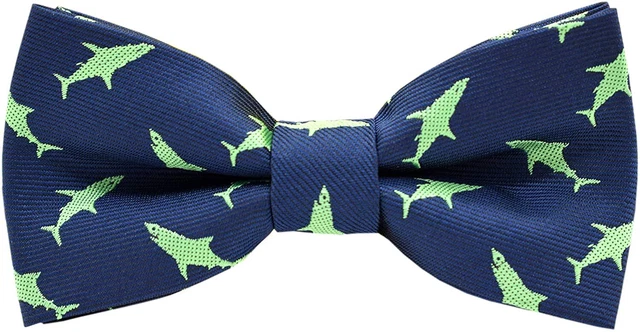 Carahere Little Boy's Handmade Pre-Tied Patterned, Shark Pattern, One Size tHkV