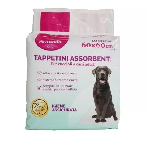 Armonia Dog 260 Tappetini Assorbenti per Cani 60x60cm - Bianco