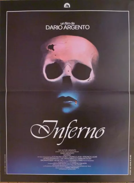 Inferno - Dario Argento / Skull / Horror - Original French Movie Poster