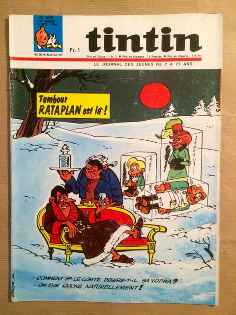 LE JOURNAL DE TINTIN - 934 : 15 septembre 1966