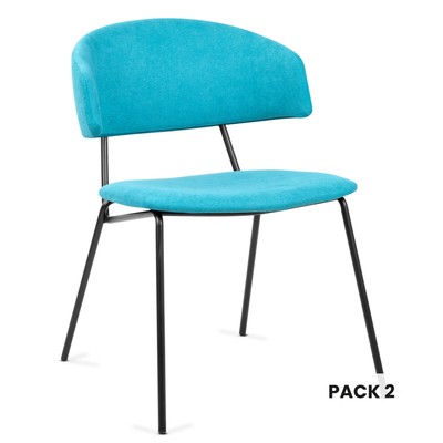 Pack 2 sedie LAGUNA nordico verde mela salone sala pranzo 46x43x82cm MC Haus Mc Haus 