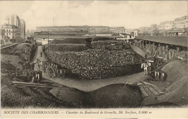 CPA AK PARIS 15e Soc. Des Charbonniers Chantier du Bd de Grenelle (925435)