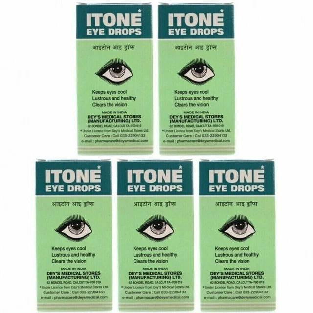 ITONE 5 X gotas para los ojos herbales ayurvédicas alergias naturales 10 ml por ITONE