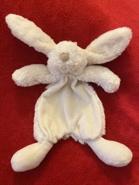 🇫🇷 Doudou Plat Fourrure Eurodif Bouchara Lapin Blanc Comme Neuf