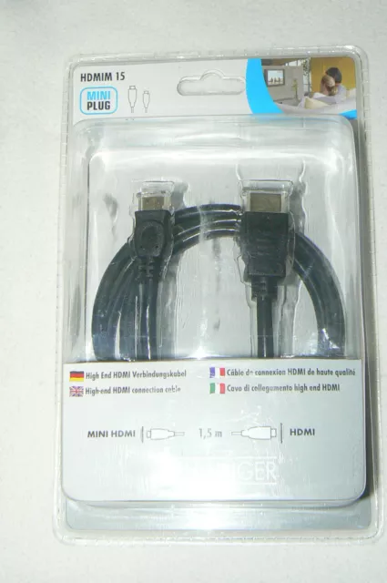 SCHWAIGER qualité allemande câble HDMI / MINI HDMI Haute qualité 1,5 mètre