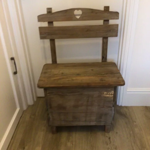 Shabby Chic Wooden Storage Bench Seat