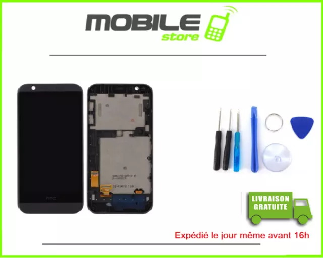 ECRAN LCD + VITRE TACTILE + CHASSIS FRAME pour HTC DESIRE 510 NOIR