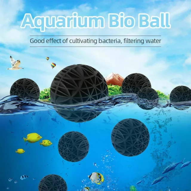 Bio Filtre Balles Média Aquarium Étang Plastique + Éponge Accessoires Remplace