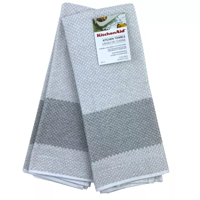 KitchenAid Kitchen Towels set 100% Cotton Reduces Bacterial Growth