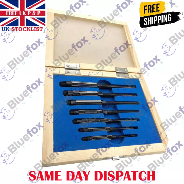 Adjustable Hand Reamer Set 7 Pcs Sizes HV-H3 1/4" - 15/32" 6 - 12mm Engineering