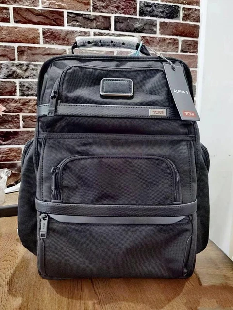 TUMI ALPHA 3 Backpack Briefcase Business Bag Black Men's Fashion Accessory