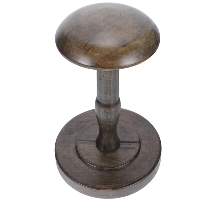 Soporte de pantalla de escritorio de madera soporte de sombrero de vaquero estante de ropa