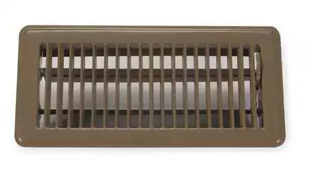 Zoro Select 4Jrr4 Floor Register, Louvered, 1 1/2 In D, 5 1/2 In H, 11 1/2 In