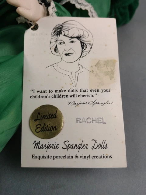 Marjorie Spangler Limited Edition Porcelain Doll Original With Tag & Stand 16" 5